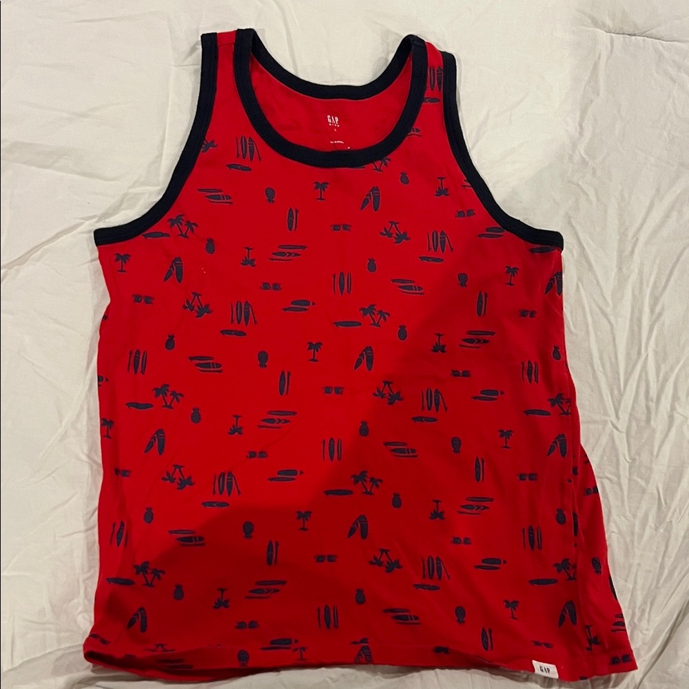 GAP Kids Red and Black Tank Top